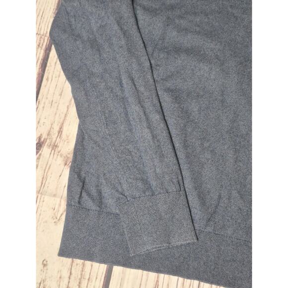 Banana Republic Pima Cotton & Cashmere 1/4 Zip Sweater, Gray, Men’s Size Medium - Picture 2 of 9